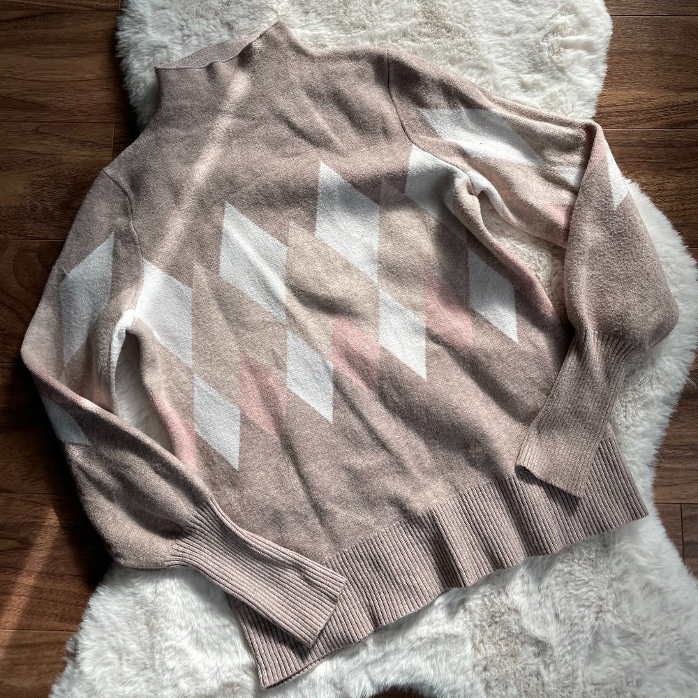 Rachel Zoe Argyle Knit Top